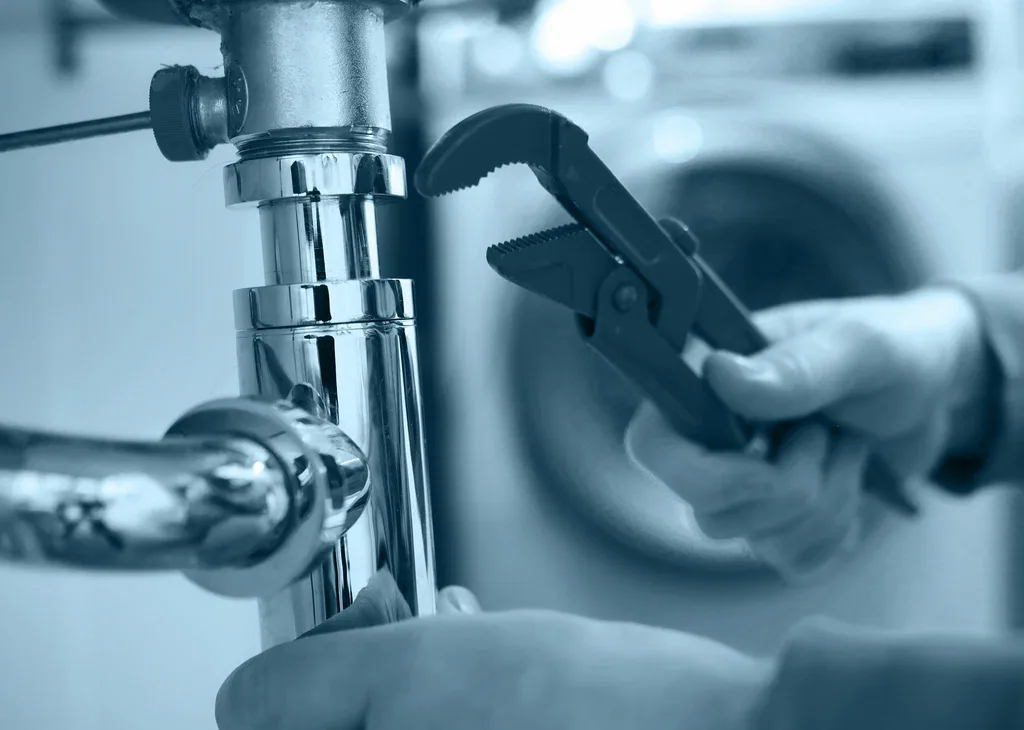 Close-up of a pipe fitting